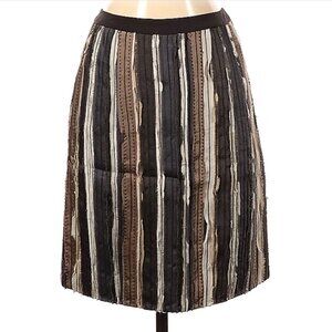 Doo.ri brown & tan silk skirt size 4